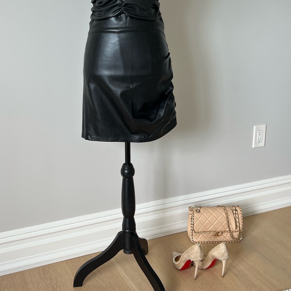 Zara Black Leather Dress